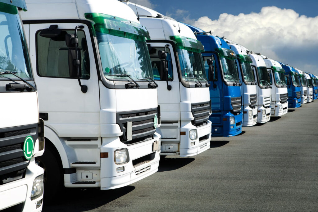 Trucks Parked In A Row