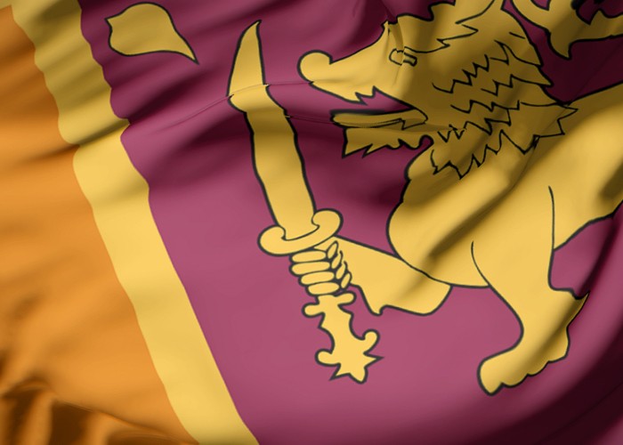 Sri Lanka Close Up Flag