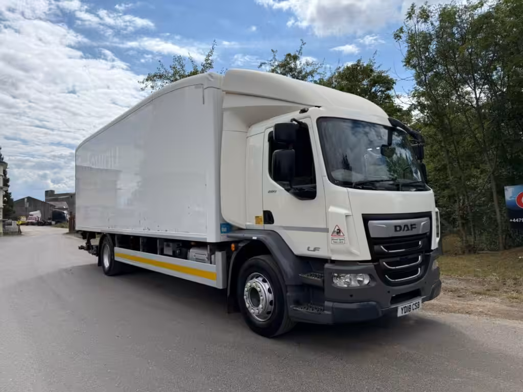Refrigerated white truck